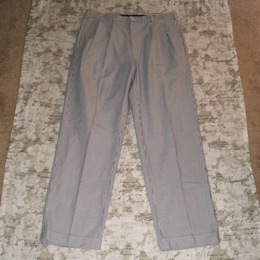BROOKS BROTHERS | ELLIOT FIT SEERSUCKER PANTS - Picture 2 of 6